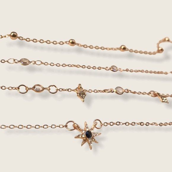 "The Southern Star" Boho Layered Diamond Necklace - Picture 2 of 7